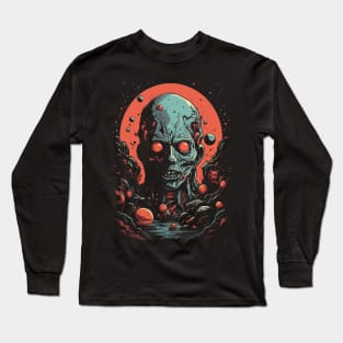 Cosmic Horror Space Zombie Alien Long Sleeve T-Shirt